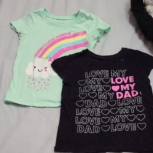 Mom Vs Dad - The Children's Place Mint and Black T-Shirt Set